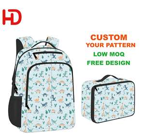 Ensemble de sac à dos et de boîte à lunch pour tout-petits, personnalisable avec des personnages, 2 pièces, pour les garçons, pour l'école et les voyages - Product Image 1