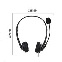 Casque audio double écouteur SY490MV avec adaptateur 3,5 mm et Type-C, haut-parleur de 32 mm pour ordinateur portable, téléphone, tablette et PC