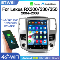 STWEI pour Lexus RX RX300 RX330 RX350 RX400 Toyota Harrier 2004-2008 Écran de style Tesla Autoradio Lecteur multimédia GPS Carplay