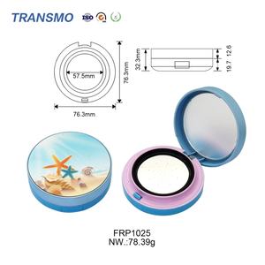 Caja de polvo compacto vacía de plástico transparente para colorete - Product Image 2