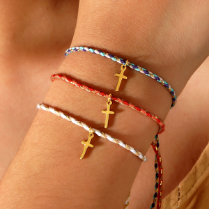 สร้อยข้อมือลูกปัดปรับได้ทำมือ Resoul สำหรับผู้หญิง เครื่องประดับศาสนาคริสต์ สายรัดข้อมือแบบเชือก ของขวัญสำหรับฤดูร้อนและชายหาด - Product Image 4