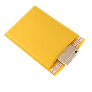 Enveloppe à bulles en papier kraft jaune composite pour emballage express anti-choc (motif vache) - Product Image 4
