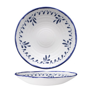 Plato hondo para sopa Dudden Harvest Mediterranea, cerámica decorada a mano, 25 cm, suministros para hoteles, vajilla al por mayor. - Product Image 1