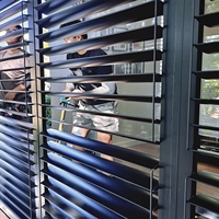 Volets pliants robustes en alliage d'aluminium, type accordéon, pour fenêtre, porte à persiennes, pare-soleil extérieur sécurisé et écologique