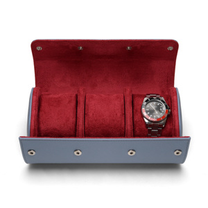 Étui à montres 3 emplacements gris bleu clair Mockingbird – Boîte à montres de luxe pour hommes et femmes – Vente chaude – En stock - Product Image 6