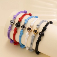 Bracelet de projection tressé coloré réglable, bracelet d'amitié assorti pour couple, bijoux unisexes pour hommes et femmes