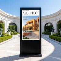 Commercial Outdoor Interactive Kiosk 2500 Nits High Brightness IP65 Weatherproof AI Digital Human Assistant DOOH Signage