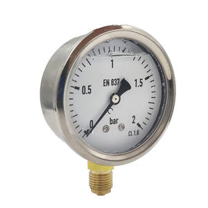 Manomètre hydraulique 2bar manomètre antichoc et étanche en laiton gazole air chaudière à vapeur manomètre monté sur le fond - Product Image 2
