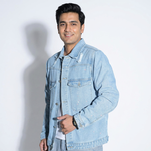 <b>Custom</b> Spring Wholesale Vintage Blue Stylish in Bulk Men Collar <b>Denim</b> Jean <b>Jacket</b> - Product Image 1
