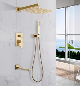 Set da bagno a doppia funzione oro moderno, - Product Image 1