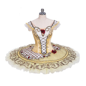 Ropa de baile de terciopelo personalizada, tutú de ballet profesional para niña, princesa YAGP, hada canaria - Product Image 4