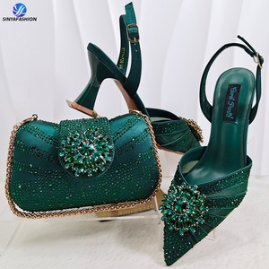 Sinya Nuova Collezione Scarpe e Borsa Italiane per Matrimonio, Set di Alta Qualità con Tacchi Alti 8cm per Signore - Product Image 2