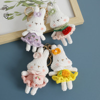 Porte-clés en crochet lapin de dessin animé mignon et adorable pour emballage et accessoire de mode