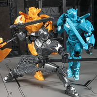 Figura de Mecha Transformable Transfronteriza con 13 Articulaciones Móviles, Juguete de Adorno 3D, Maniquí Blindado, Modelo de Robot Ensamblado, 25-36 Meses