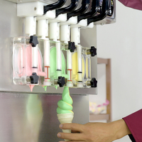 Nouvelle machine à glace à 5 saveurs en acier inoxydable pour mini-table, double tension, certifiée Energy Star, garantie 1 an