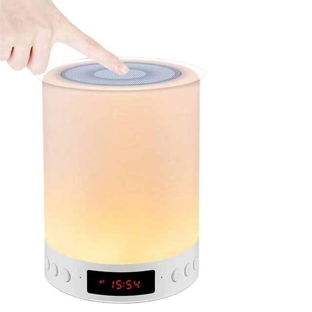 Night Light Bluetooth Speaker Portable Wireless TF Card Bluetooth Speaker Touch Control Color RGB LED Table Lamp
