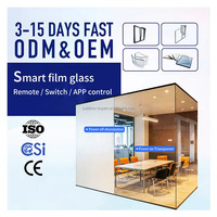 Échantillon de film intelligent auto-adhésif, film intelligent PDLC électronique commutable pour la protection de la vie privée des bureaux, des maisons et des magasins, film PDLC