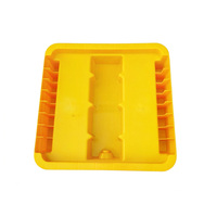 Palette anti-déversement industrielle robuste en plastique T97 HUADU Shandong, entrée simple, charge dynamique 1,0t, simple face, écologique