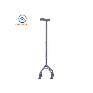 גובה מתכוונן סגסוגת אלומיניום מרופד 4 רגליים מקלות הליכה לנכים - Product Image 4