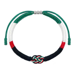 Customize Handmade Palestine Flag Braided <strong>Bracelet</strong> Unisex Couple Woven String Adjustable Multiple Flag Colour Rope Man <strong>Bracelets</strong> - Product Image 1
