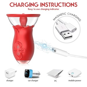 Vibratore 3 in 1 per Punto G con Funzione di Succhiamento e Leccamento, Stimolatore per Capezzoli, Massaggiatore <span class=keywords><strong>Clitorideo</strong></span>, Vibratore a Lingua Rosa, Giocattolo Sessuale per Donne - Product Image 3