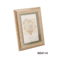 Cadre photo moderne en MDF à surface côtelée avec impression UV, blocs de couleur beige et crème, pour souvenir et cadeau