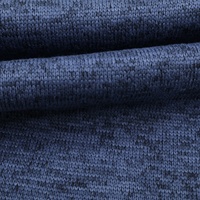 Pull en maille mélangée Seawool KNI-CE0243, polaire 300 GSM, teint en pièce, unisexe, avec fermeture éclair, matière de chemise, 100% coton