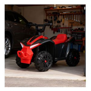 Coche Eléctrico de Dos Plazas con Luces LED, Control de Audio, Batería, Doble Motor, Chasis Rígido y Soporte Estructural Rojo - Product Image 3