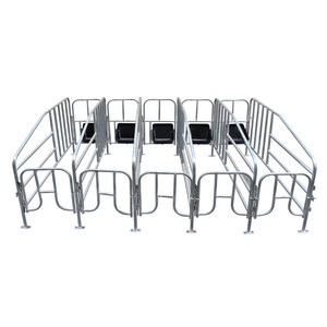 Establo <span class=keywords><strong>de</strong></span> gestación galvanizado para cerdas, establo <span class=keywords><strong>de</strong></span> parideras y engorde con corral <span class=keywords><strong>de</strong></span> cría y comedero, usado para granjas. - Product Image 5