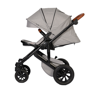 Carrinho de bebê luxuoso 3 em 1 com berço e rodas de assento de carro chique - Product Image 5