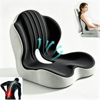 Coussin de siège ergonomique en mousse à mémoire de forme avec support dorsal pour chaise de bureau, siège de voiture, soulagement de la douleur, correcteur de posture orthopédique
