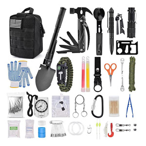Kit de survie SOS pour les voyages, équipement de camping en plein air, équipement de camping, kit de secours automobile, kit de survie pour la défense personnelle, sac de secours - Product Image 2