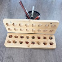 Boîte à bijoux en bois massif faite à la main, organiseur de bureau en bambou, rangement pour maquillage, support en bois dans un emballage en boîte, boîte à bijoux en bois