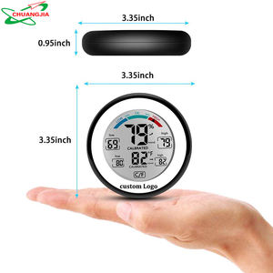 定制徽标数字液晶触摸屏室内温度计湿度计带湿度计卧室温湿度计 - Product Image 1