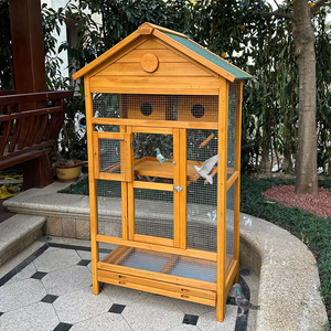 Voliera Grande di Lusso in Legno Resistente alle Intemperie per Pappagalli, Fringuelli, Canarini con Vassoio Estraibile, Durevole e Certificata FSC - Product Image 3