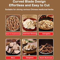Machine à trancher manuelle pour herbes chinoises avec base en bois – Trancheuse de ginseng, de reishi, de champignons et d'astragale