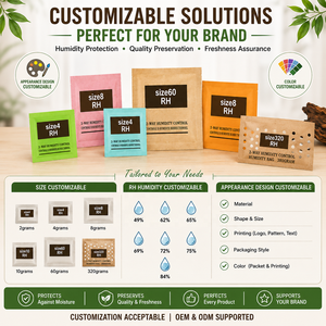 Pack humidificateur portable Boveda personnalisé 60g à contrôle d'humidité bidirectionnel 62% 65% 69% 72% <span class=keywords><strong>74</strong></span>% 84% pour humidor à cigares en bois et guitare - Product Image 4