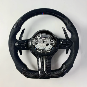 <span class=keywords><strong>Volante</strong></span> Deportivo de Fibra de Carbono Real con LED para <span class=keywords><strong>BMW</strong></span> M3 M5 Serie 3 Serie 5 F10 F20 F30 F31 F32, Color Rojo Carbono - Product Image 3