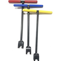 2 PCS Kunci Meter Air Tahan Lama 12" Warna Kuning, Alat Tangan Industri untuk Kotak Meter Air, Kunci Curb, Kunci Pas Ujung Terbuka
