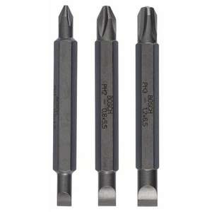 BOSCH - 2607001746 Juego de cuchillas dobles de la marca BOSCH de (3 uds.) -INSERTOS EAN 3165140302715 PARA PUNTAS DE ATORNILLADO - Product Image 1