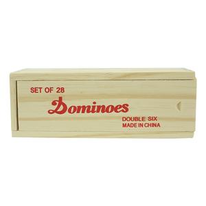 Set di <span class=keywords><strong>Domino</strong></span> Doppio 6 Personalizzato all'Ingrosso, 28 Pezzi in Melamina Avorio con Chiodo Dorato in Custodia di Legno per Giochi da Tavolo - Product Image 3