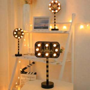 Regalo Novedoso, Artículos para Fiestas de Pascua, Linterna Decorativa de Madera con Luces LED, Decoración de Calle con Forma de Castillo Lunar, Adornos Festivos de Pascua Mubarak - Product Image 2