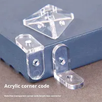 BOLLY BL-9 Fixateur d'angle triangulaire transparent en acrylique, connecteur en plastique en forme de L, accessoires de fixation pour boîte de présentation moulée par injection