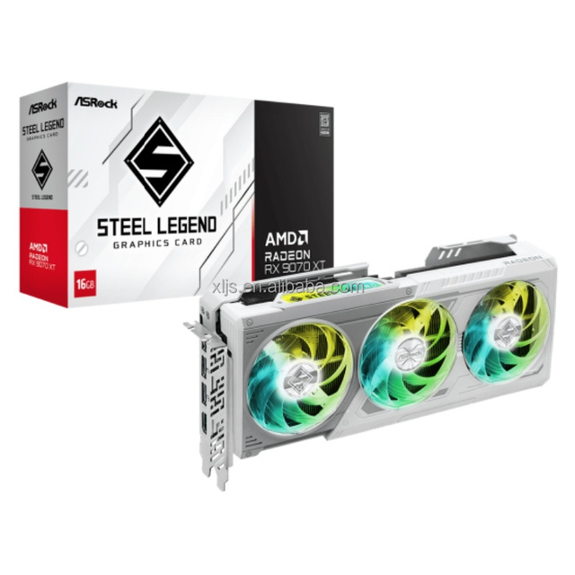 Radeon RX 9070 XT 16GB GDDR6 PCI Express 5.0 with 3x DP 1x HDMI Desktop Computer PC Graphics Card