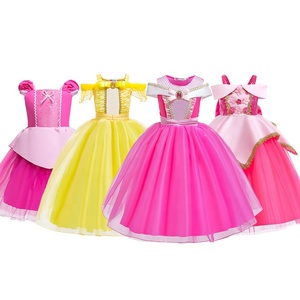 Vestito da Rapunzel per Bambine all'Ingrosso, Costume da Principessa Estivo per Feste in Maschera, Include Belle, Aurora, Sofia - Product Image 1