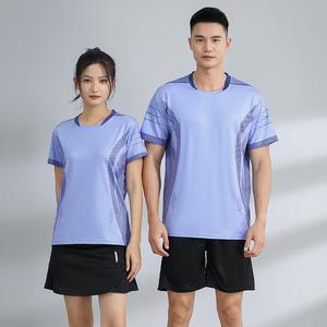 T-shirt de sport unisexe OEM en gros, séchage rapide, respirant, pour pickleball, tennis, badminton, uniforme d'entraînement d'équipe - Product Image 4