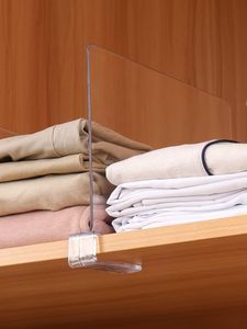 Séparateurs de rangement ajustables transparents pour chambre à coucher, séparateur de rangement pour vêtements, étagère de placard amovible - Product Image 5
