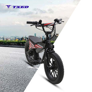TXED children E-bike 16 Inch 24V Rechargeable Battery Powerful 180W Motor Safe Mechanical Brakes Comfortable Padded Seat Gift - Product Image 1