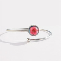 Nouvelle mode de bijoux pour femmes Bracelet en résine Accessoire à la main Bracelet de fleurs séchées pour fille