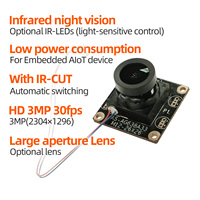 Módulo de Cámara HD MIPI SC3336 de 3MP con Visión Nocturna IR-CUT para Cámara de Coche RK3588
